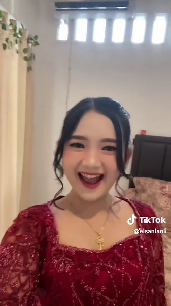 Lace-Patterned Red Dress Fashion Showcase