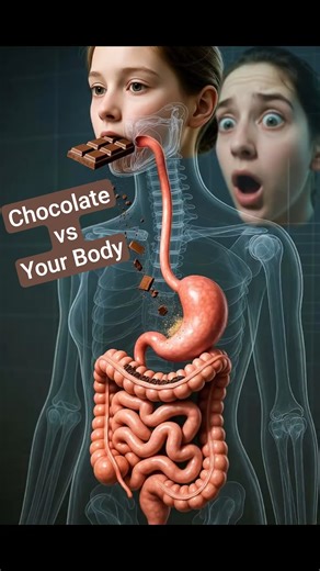 What Happens When You Eat Chocolate? 🍫 | Digestion, Sugar Impact, Benefits & Hidden Risks #shorts
