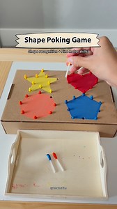 734K views · 2.9K reactions | Looking for a fun way to teach shapes and colors? Try this DIY Shape Poking Game! It's great for developing fine motor skills, hand-eye coordination, shape and color recognition!朗 #shapeactivities #montessoriactivities #diyactivitiesforkids #toddleractivities #preschoolactivities #kindergartenactivities #learningthroughplay #shapes | Life with Zion | Facebook