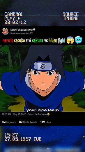 naruto sasuke and sakura vs hiden fight #kushina #minato #boruto #hinata #naruto #uzumaki #himawari