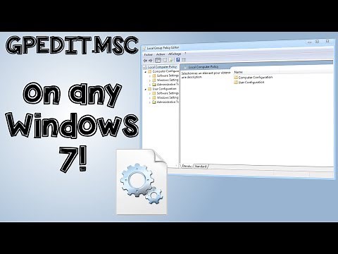 × Comment installer GPEDIT.MSC sur tous les Windows 7 (Starter, Home...) {HD} ×