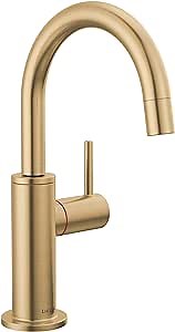 Delta Instant Hot Water Dispenser Faucet Gold, Instant Hot Water Tap, Champagne Bronze 1930LF-H-CZ (Tank and Filter Not Included)