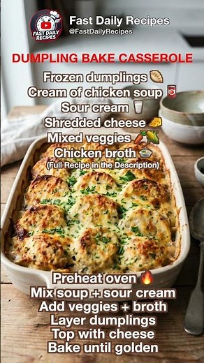 Dumpling Bake Caserole Fast Daily Recipes