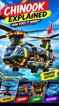 CH-47 Chinook Explained: How This Giant Helicopter Really Works #chinook #shorts #engineering
