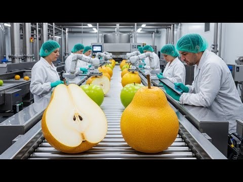Inside a High-Tech Pear Factory: From Raw Harvest to Crystal-Clear Juice | cyberfactory360