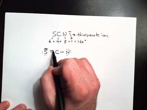 Drawing Lewis Structures 6 thiocyanate ion