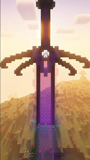 Minecraft giant Sword Nether Portal build ⚔️🗿 #minecraft #builds #minecraftbuilding