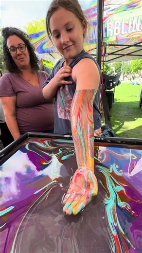 Body Marbling Paint Dip by BLVisuals at Return to the River Festival 205