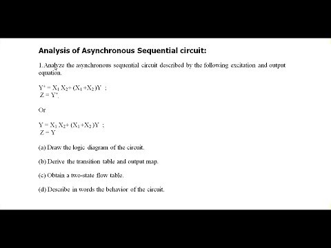 DPSD | Analysis of Asynchronous Sequential Circuit