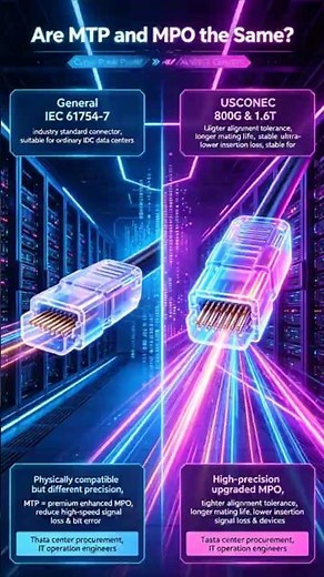 Are MTP and MPO the same? #mpo #mtpentertainment #datacenter #cpo #fiberoptic #patchcord