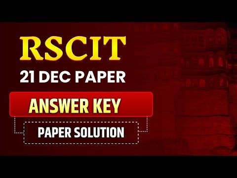 RSCIT Booster 2025 | 21 दिसंबर का पूरा PAPER | Special Class | Paper Crack Guarantee