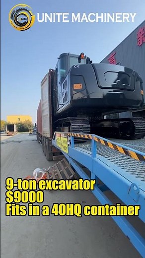 How a 9 Ton Excavator Fits into a 40HQ Container