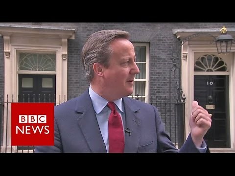 David Cameron sings to himself after announcing resignation date - BBC News
