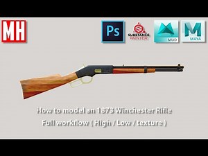 3D Modeling an 1873 Winchester rifle ( Full High to Low workflow ) Part 2 of 2
