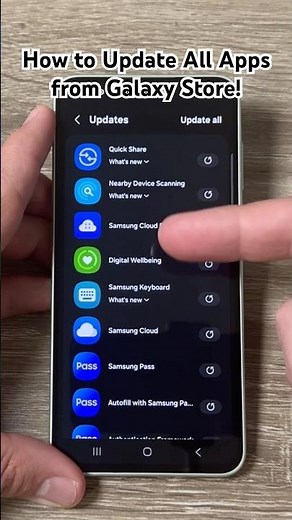 How to Update All Apps From the Galaxy Store! #samsung #samsungtips #galaxystore #galaxya36 #shorts