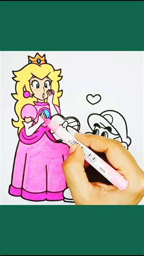Princess Peach Drawing Coloring for Kids, 9#drawing #coloringpages #coloring #princesspeachdrawing