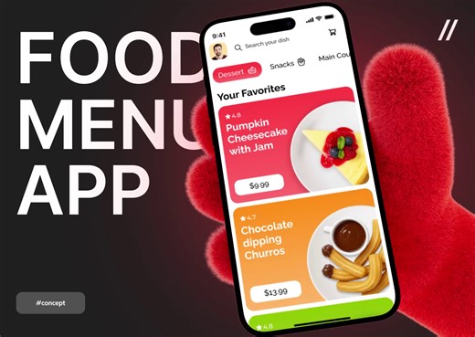 Food Menu Mobile iOS App Design