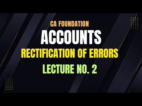 Rectification of errors lecture 2