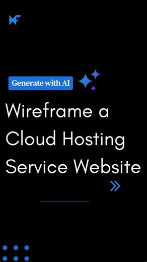 Wireframe a Cloud Hosting Service Website in Seconds with AI