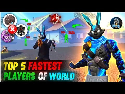 TOP 5 FASTEST PLAYER OF FREE FIRE⚡⚡- MOST DANGEROUS PLAYERS OF FREE FIRE