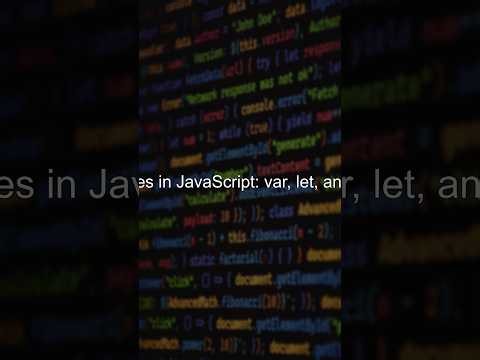 Variables in JavaScript: var, let, and const Explained