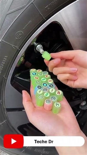 Car Wheel light install | Automatic Car Wheel Light | Tire Valve Caps LED #shorts #wheellights