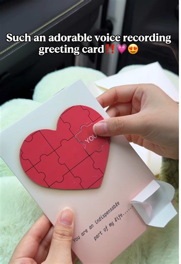 Such an adorable voice recording greeting card‼️💗😍 #Surprise #ValentinesDayGift #Gift #TK #ConfessionGift