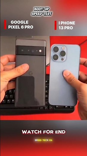GOOGLE PIXEL 6 PRO VS I PHONE 13 PRO !! BOOT -UP SPEED TEST