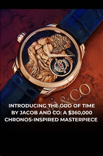 ⏳⚡ Pushing the limits of time itself. Jacob & Co. presents the God of Time, a high-complication masterpiece engineered to redefine what a tourbillon can be. Rebuilt from the ground up, its revolutionary movement completes a full rotation every 4 seconds — the fastest ever achieved. 🌀🔥 At the heart of the dial stands Chronos, the ancient god of time, sculpted in three-dimensional rose gold and set against a celestial blue aventurine sky. Housed in a sculpted rose gold case inspired by Greek tem
