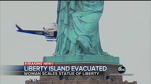 49K views · 352 reactions | STATUE OF LIBERTY EVACUATION: A spectacle developed at the Statue of Liberty, shutting down the monument on this Fourth of July, when a woman made her way up the statue and resisted police as they tried to talk to her down. Whit Johnson reports. https://abcn.ws/2u1fUQL | ABC World News Tonight with David Muir | Facebook