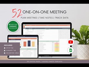 One-on-One Multiple Meeting Notes Template Spreadsheet DEMO / Tutorial