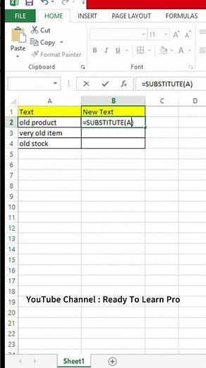 Excel SUBSTITUTE Formula Replace Text Easily (Table & Cell)