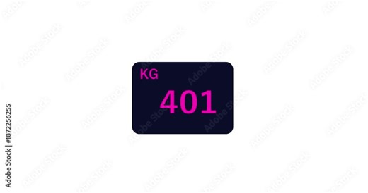 Precision Cargo Weight Limit Animation for Industrial Logistics Solutions. 4K Digital Weight Measurement Interface with 0 to 500kg Load Scale. Professional Logistics Shipping Weight Indicator