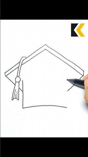 How To Draw Graduation Cap Easily #graduationcap #graduate #graduation #drawingtutorial #drawing