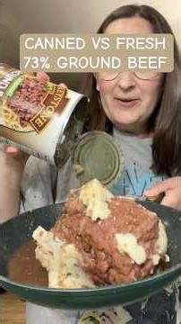 Canned vs fresh 73% ground beef BLIND taste test. We turned these into sloppy joes. #food #sloppyjoe