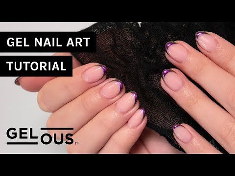 How To Easily Apply Chrome Powder French Tips | Gel Nail Art Tutorial | Gelous Gel Nail Polish