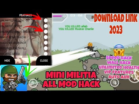 Mini Militia All MOD Hack Download Link🔥||Speed hack, wall hack, unlimited health and VIP Features😱