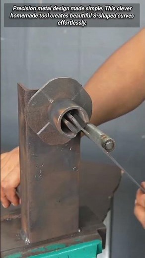 DIY metal bending tool for decorative ironwork.