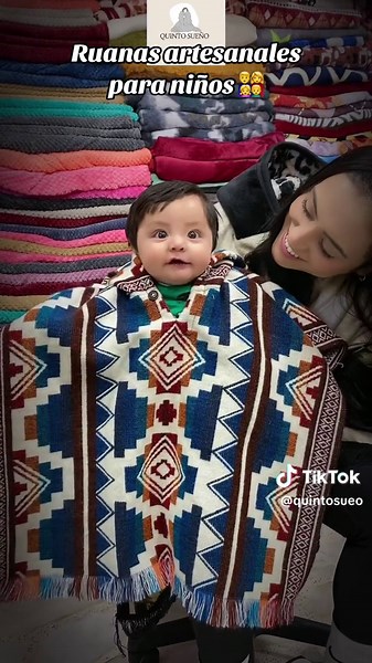 Ruanas artesanales para niños en Pasto, Nariño