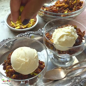 36K views · 604 reactions | Picture yourself sitting in front of a fireplace with a glass of wine and a bowl of hot, rich, gooey halwa. This buttery and dense pudding, which has the natural sweetness and texture of fig coupled with the buttery bite of wholesome walnuts, makes for a luxurious treat. Take it to the next level with a scoop of vanilla ice cream! Recipe - https://ministryofcurry.com/fig-walnut-halwa/ #ministryofcurry | Ministry of Curry | Facebook