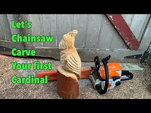 Want to chainsaw carve a cardinal? Have a Stihl ms 170 ? Beginner chainsaw carving tutorial.