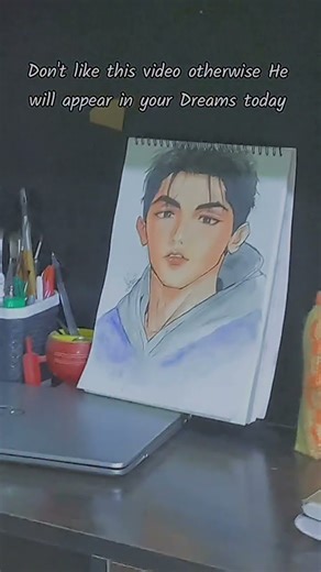 Guys he's staring at me😭 #art #artandcraft #animeeart #jaekyung #artist