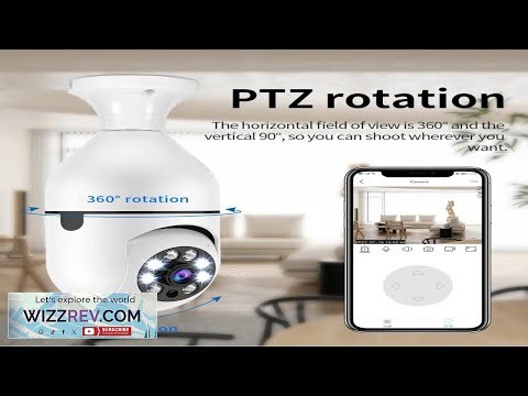 Bulb E27 Surveillance Camera Full Color Night Vision Automatic Human Tracking Zoom