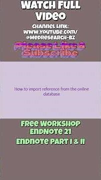 Learn EndNote: Made Easy Part-II #education #endnote #referencemanager #citations