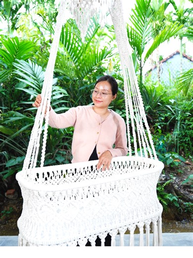 10 ký dây đan trong 10 ngày Út làm được cái nôi nhỏ xinh cho em bé. Mọi người cùng xem quá trình làm của Út nghen