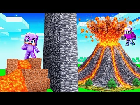 10 Seconds vs 1 Hour VOLCANO Build Challenge!