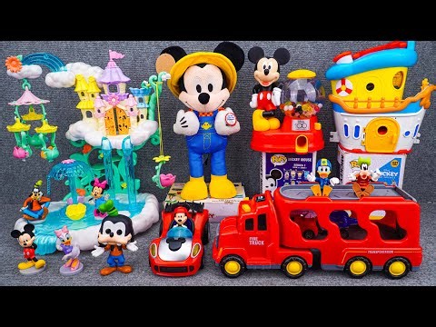 Satisfying with Unboxing Disney Mickey Mouse Red Car Playset | Review Toys ASMR
