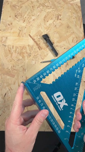 Who uses the pivot feature on their rafter square daily? #raftersquare #rulers #carpenterstool #speedsquare | OX Tools UK