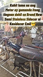 Maraming salamat Kasidecar Emil Francisco ng Morong Rizal na nagpagawa ng semi stainless sidecar unit sa amin. Oct 30 po ng gabi nmin ito inirelease sa kaniya pero binalik nya nlng po kinabukasan para po makuhanan din nmin ng video😊 Nasa bandang dulo po ng Vlog ang old sidecar unit ni Kasidecar Emil. Maayos at Maganda pa po ito mga Kasidecar. Stainless po ang harap, buo ang mga bubong. Stainless harap likod po ito at ang sidings po nito ay stainless. Pm na lang po sa interested na bumili nito😊