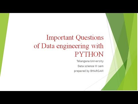 Data Engineering with PYTHON important Questions || Data Science || sem-III | TU | previous paper
